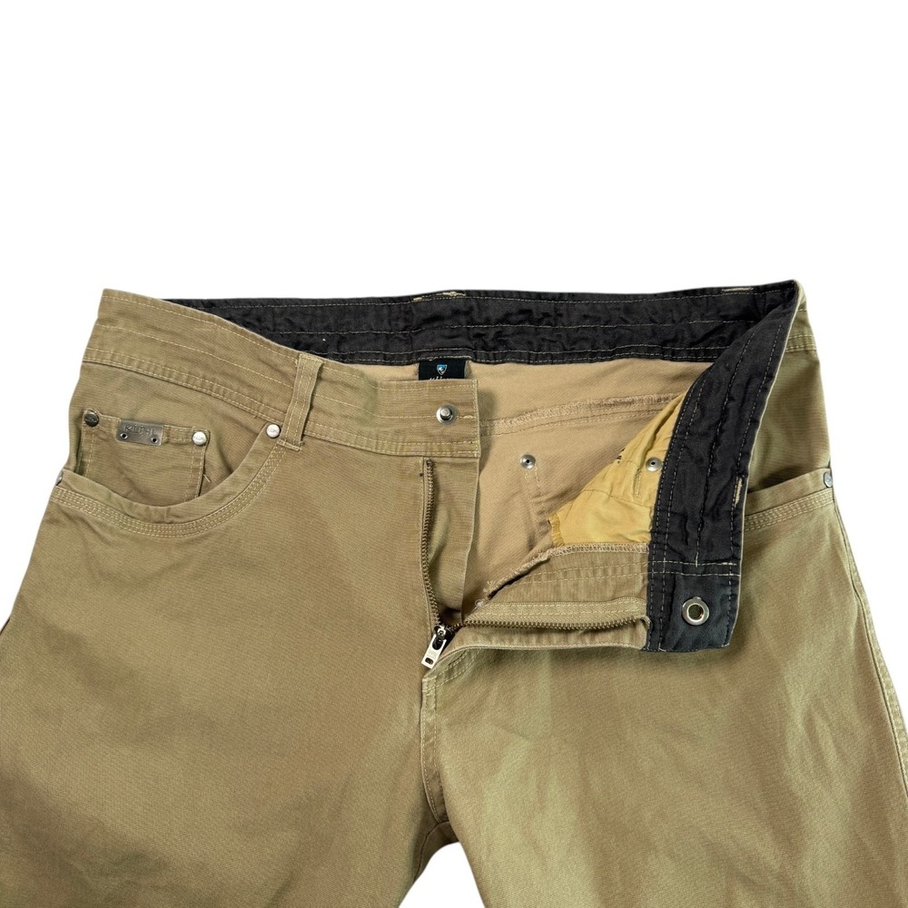 Kuhl Mens Kanvas Jeans 36x32 Khaki Cotton Stretch Outdoor Hiking Workwear - Picture 5 of 12